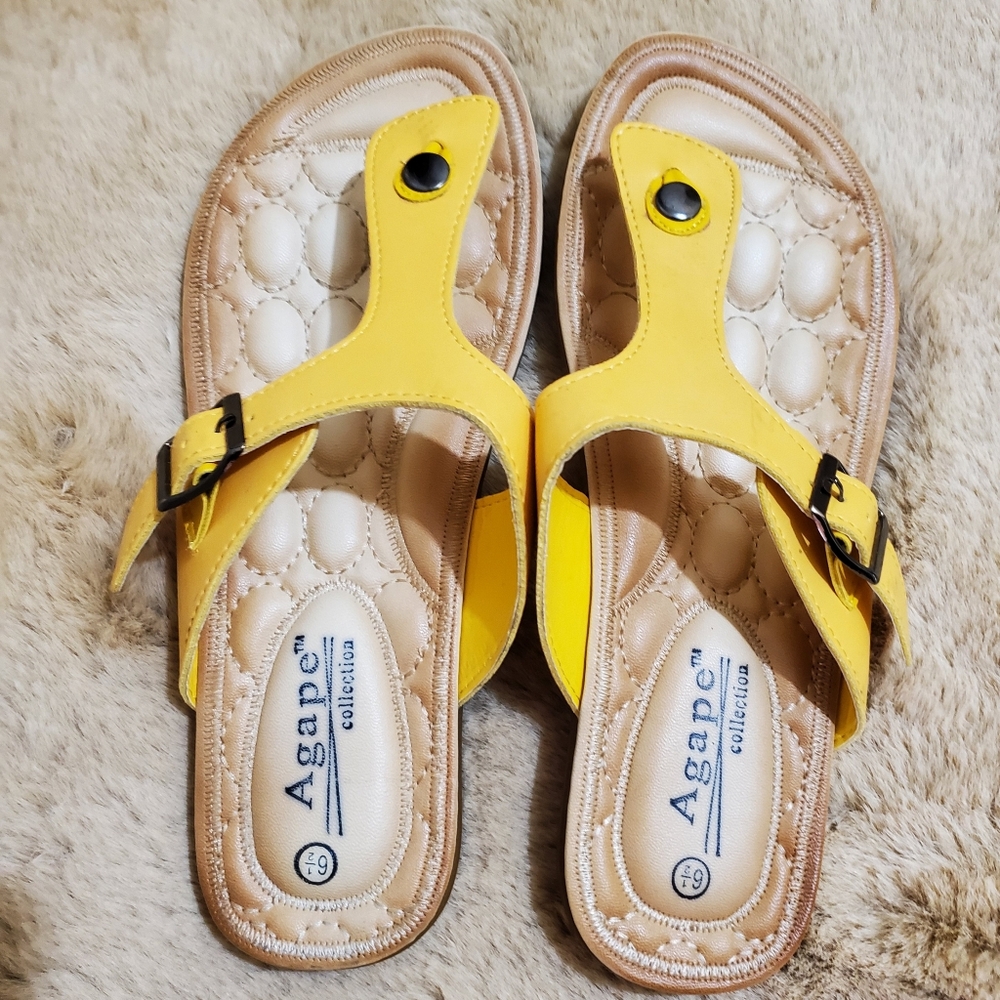 Yellow Agape Sandals 6.5